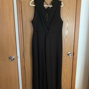 Long black formal dress. 18W. Worn one time.